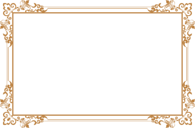 Süslü köşeleri olan zarif Vintage Gold Frame. 424