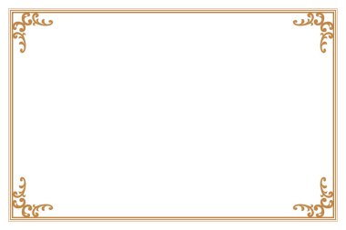 Süslü köşeleri olan zarif Vintage Gold Frame. 346