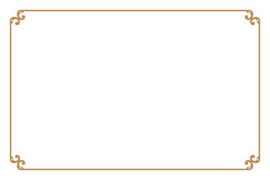 Süslü köşeleri olan zarif Vintage Gold Frame. 349