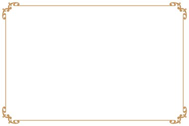 Süslü köşeleri olan zarif Vintage Gold Frame. 350