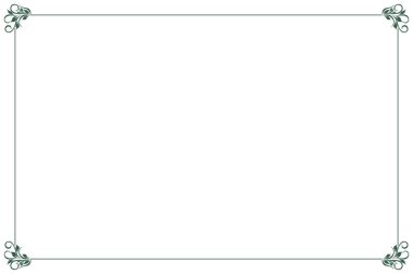 Süslü köşeli zarif Vintage Green Frame. 356