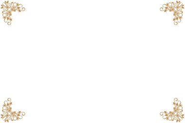 Süslü köşeleri olan zarif Vintage Gold Frame. 361