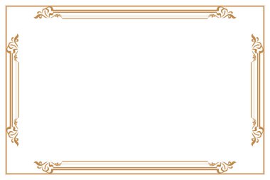 Süslü köşeleri olan zarif Vintage Gold Frame. 367