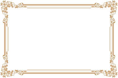 Süslü köşeleri olan zarif Vintage Gold Frame. 365