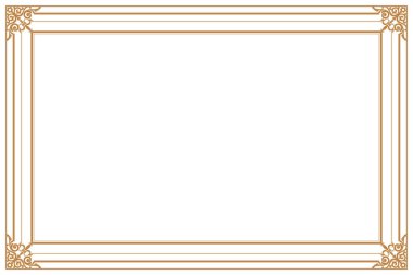 Süslü köşeli şık Bakır Çerçeve. 383