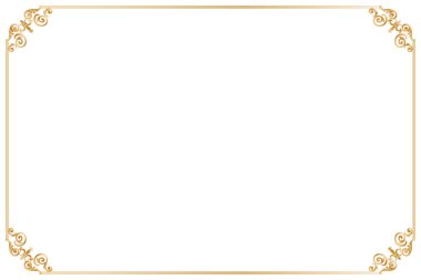 Süslü köşeli şık Bakır Çerçeve. 388