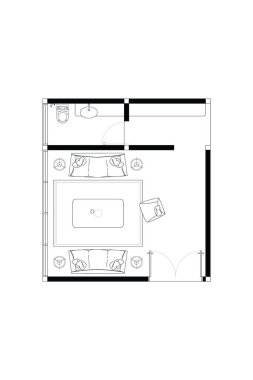 Minimalist Misafir Odası. Koltuğu ve kahve masası düzeniyle. 2