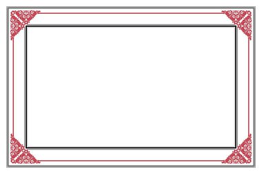 Süslü vintage çerçevelerin elementleri. Beyaz kaligrafi kıvrımları ve çiçek motifleri üzerinde sınır siyahı ve kırmızısı. Tebrik kartları için tasarım baskısı, düğün davetiyeleri, restoran menüsü, kraliyet sertifikaları. 633 'ü ayarla