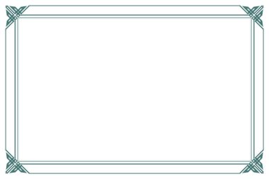 Doğulu çerçeve elementleri. Klasik hat hareketlerinde sınır yeşili, çiçek motiflerinde de. Tebrik kartları için tasarım baskısı, düğün davetiyeleri, restoran menüsü, kraliyet sertifikaları. 834 'ü ayarla