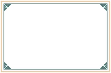 Süslü vintage çerçevelerin elementleri. Sınır, girdap şeklinde yeşil altından beyaza izole edilmiş. Tebrik kartları için tasarım baskısı, düğün davetiyeleri, restoran menüsü, kraliyet sertifikaları. 860 'ı ayarla