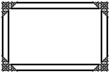 Süslü vintage çerçevelerin elementleri. Sınır beyazın üzerinde siyah girdap şeklinde izole edilmiş. Tebrik kartları için tasarım baskısı, düğün davetiyeleri, restoran menüsü, kraliyet sertifikaları. 865 'i ayarla