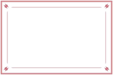 Süslü vintage çerçevelerin elementleri. Sınır, beyazda kırmızı kıvrımlı. Tebrik kartları için tasarım baskısı, düğün davetiyeleri, restoran menüsü, kraliyet sertifikaları. 879 'u ayarla