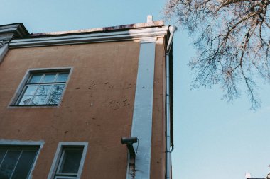 View of a cozy street in the old town of Tallinn, Estonia 