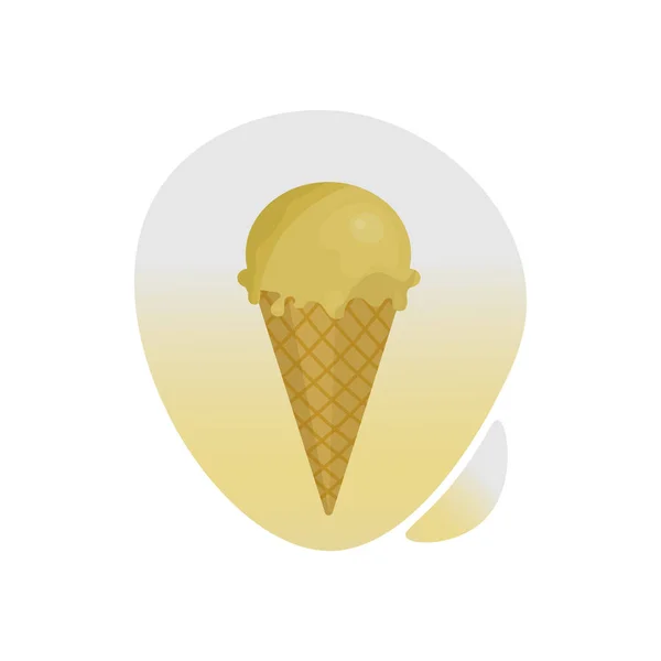 褐色冰淇淋 食物载体插图 — 图库矢量图片