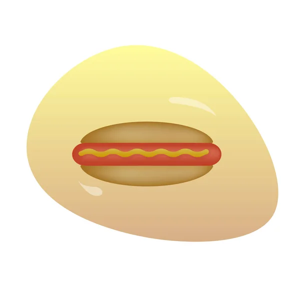 Illustration Vectorielle Hot Dog Volumineux — Image vectorielle