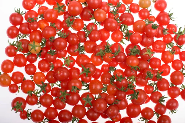 Lot Cherry Tomatoes White Background — Stock Photo, Image