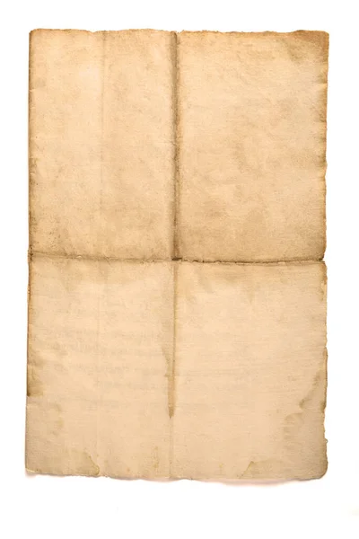 Žlutý Starý List Izolované Bílém Pozadí — Stock fotografie