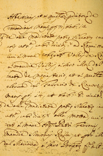 Old vintage manuscript writing in cursive