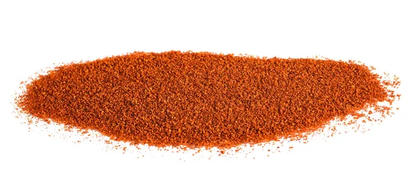 Chili Peppers Powder Pile Isolated White Backgroud — стоковое фото
