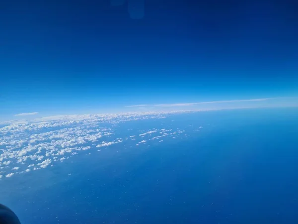 비행기에서 구름의 — 스톡 사진