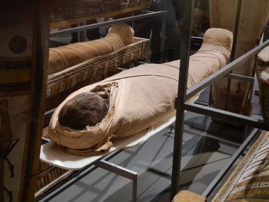 2022.12.29 Turin Museo Egizio, the oldest museum in the world entirely dedicated to the Nilotic civilization, i.e. the civilization that developed along the Nile,mummy