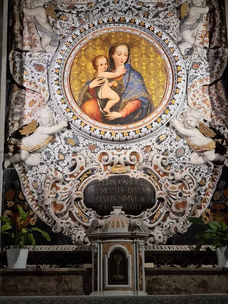 Evocativa Immagine Della Statua Presente Una Cappella Lateralepalermo Igreja San — Fotografia de Stock