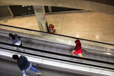 Milan Central Station, detail of the station's escalators