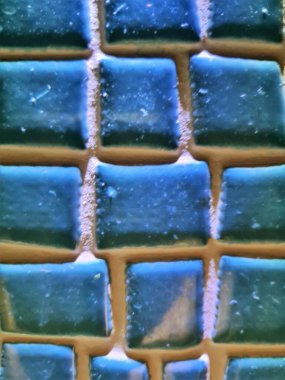 Küçük mavi karoların anımsatıcı doku resmi