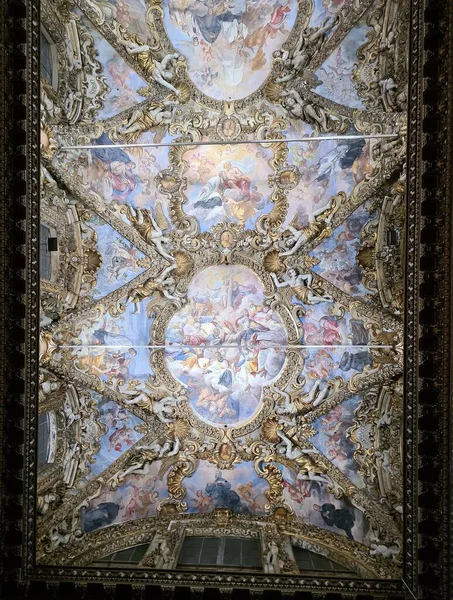 Palermo Church San Giuseppe Theatine Fathers Evocative Image Central Nave — Fotografia de Stock