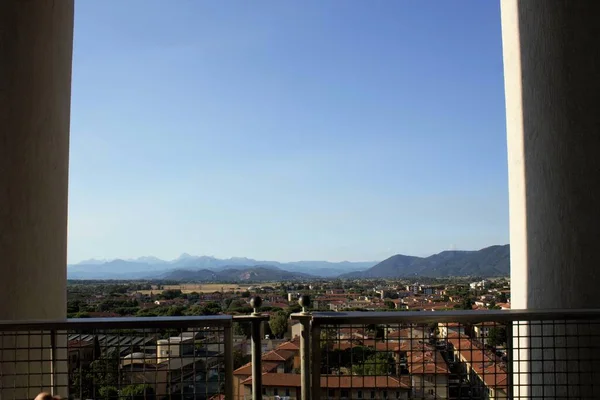 2022 Italien Pisa Lutande Tornet Pisa Suggestiv Utsikt Över Staden — Stockfoto