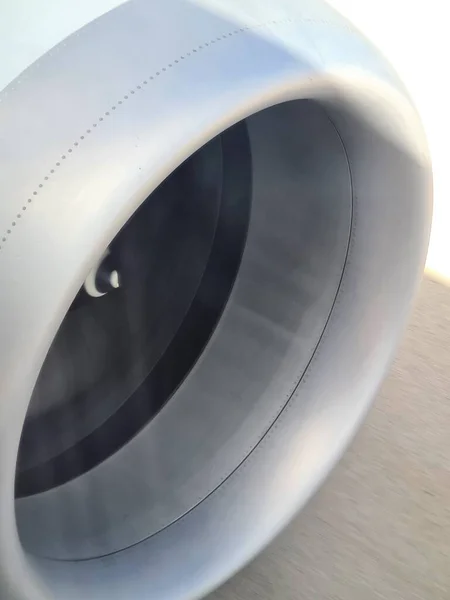 Evocative Close Image Airliner Turbine — Stock Photo, Image