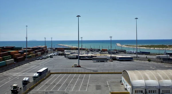 2022 Ліворно Італія Комерційний Порт Зображення Портових Споруд — стокове фото