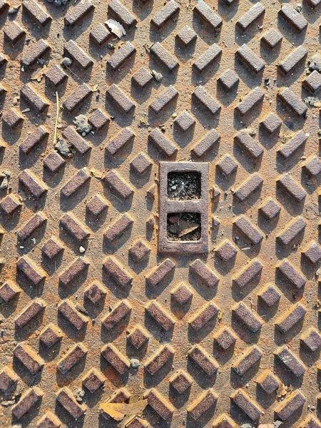 Εικόνα Της Οριζόντιας Σχάρας Του Καλύμματος Φρεατίου — Φωτογραφία Αρχείου