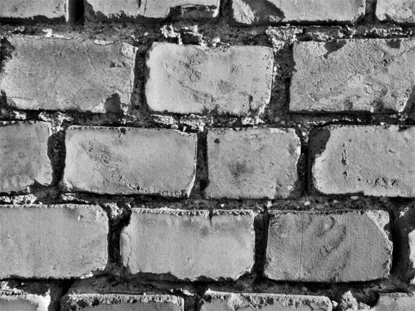 Черно Белое Изображение Старой Оранжевой Кирпичной Стены — стоковое фото