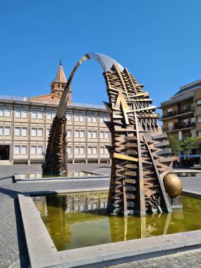 Tivoli, İtalya, köydeki sarayların ve günlük yaşamın anımsatıcı bir görüntüsü.