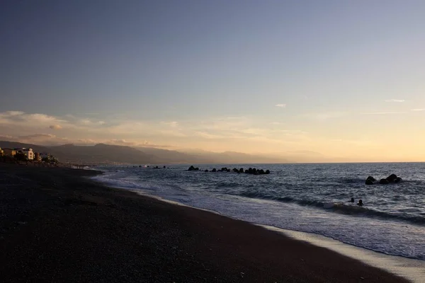 Evocative Image Sandy Beach Sicily Summer — Stock Photo, Image