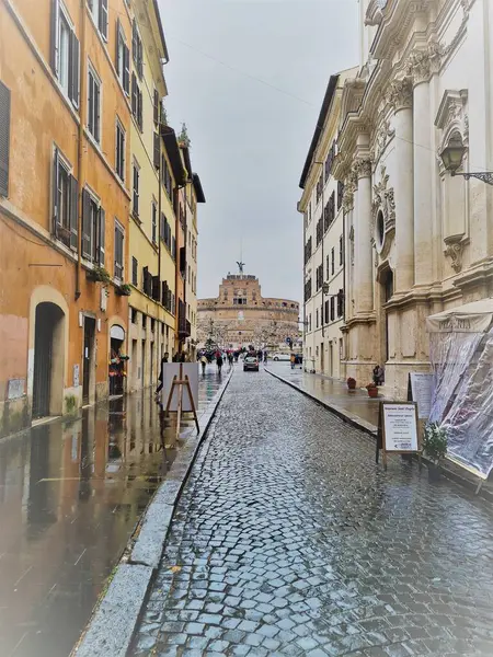 ローマ イタリア 2023 カステルサンアンジェロの象徴的なイメージは ハドリアンのマウスホール も言いました — ストック写真