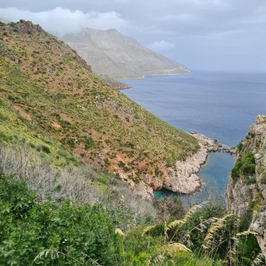 Sicilya, Zingaro Doğa Koruma Alanı, San Vito Lo Capo, Trapani yakınlarındaki rezervin anımsatıcı görüntüsü.