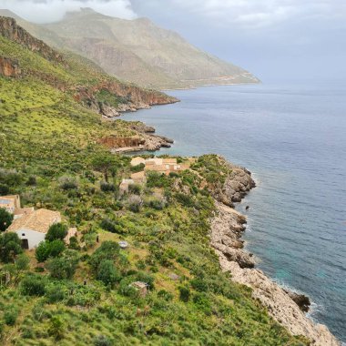 Sicilya, Zingaro Doğa Koruma Alanı, San Vito Lo Capo, Trapani yakınlarındaki rezervin anımsatıcı görüntüsü.