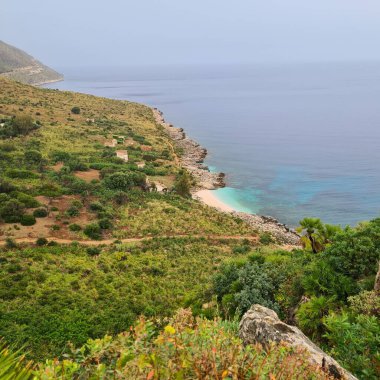 Sicilya, Zingaro Doğa Koruma Alanı, San Vito Lo Capo, Trapani yakınlarındaki rezervin anımsatıcı görüntüsü.