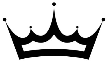 Beyaz arkaplanda izole edilmiş altın taç vektör illüstrasyon kavramı