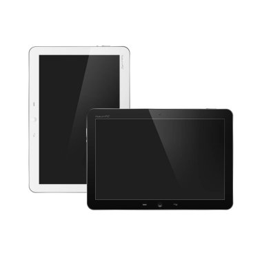 İzole edilmiş tablet bilgisayarın gerçekçi yüksek detaylı vektör çizimi