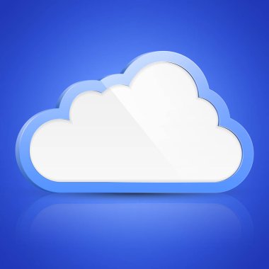 Bulut hesaplama kavramının gerçekçi yüksek detaylı vektör çizimi