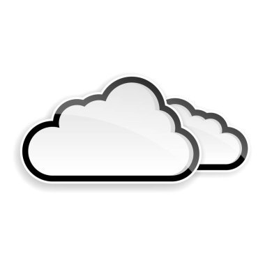 Bulut hesaplama kavramının gerçekçi yüksek detaylı vektör çizimi