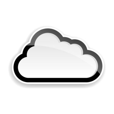 Bulut hesaplama kavramının gerçekçi yüksek detaylı vektör çizimi