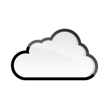 Bulut hesaplama kavramının gerçekçi yüksek detaylı vektör çizimi