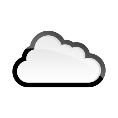 Bulut hesaplama kavramının gerçekçi yüksek detaylı vektör çizimi