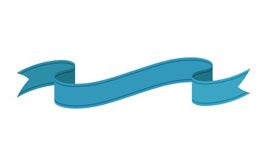 Beyaz arkaplanda izole edilmiş vintage retro kurdele vektör illüstrasyon kavramı