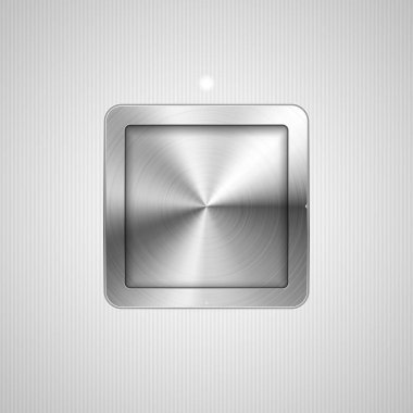 Metalik düğmenin yüksek detaylı vektör çizimi