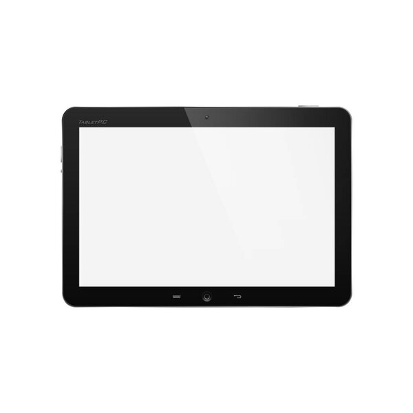 Realistic high detailed vector illustration of isolated tablet computer